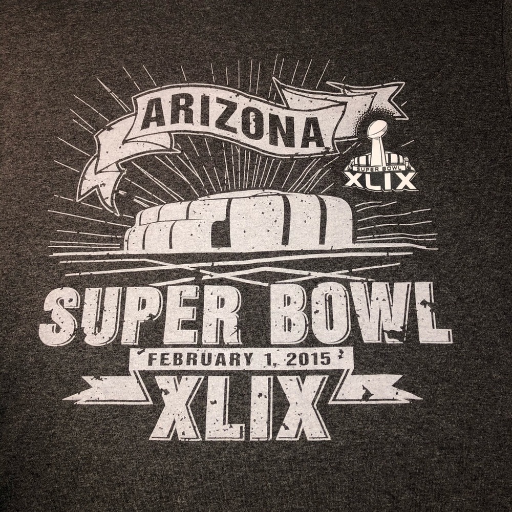 Men’s NFL Super Bowl XLIX Graphic Short Sleeve T-Shirt Medium Gray - Picture 2 of 5